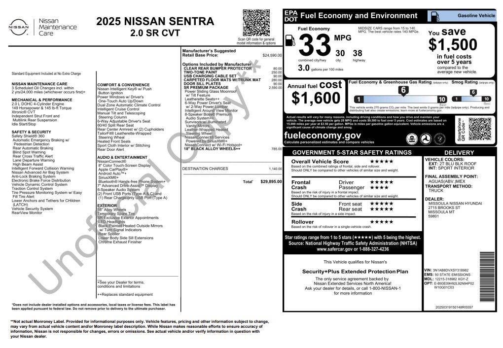2025 NISSAN Sentra