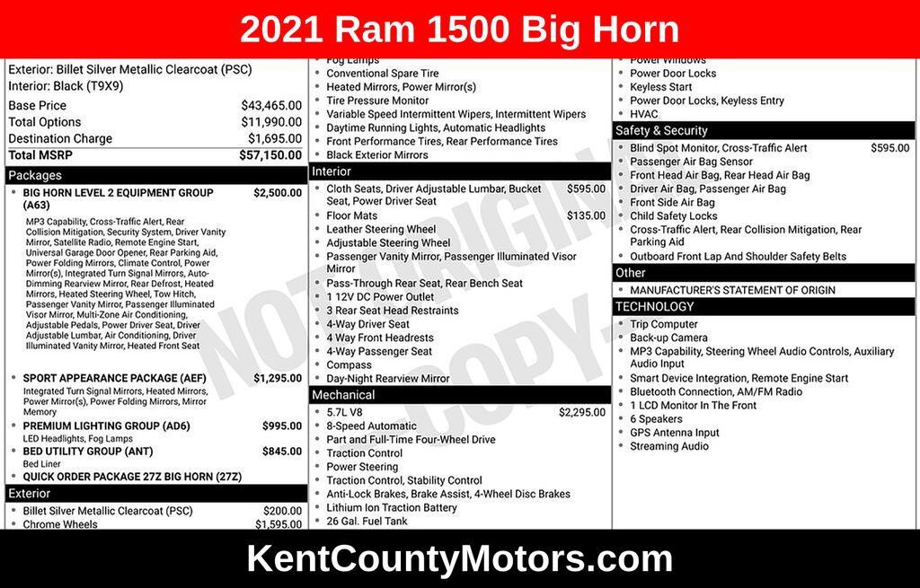 2021 RAM 1500