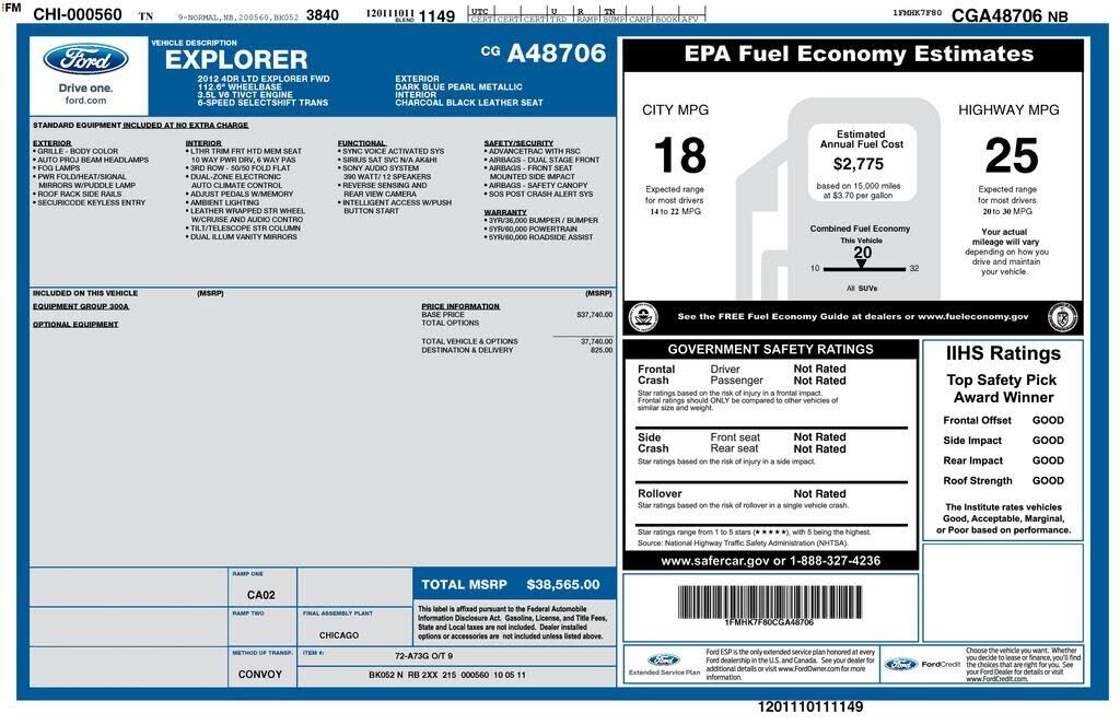 2012 FORD Explorer