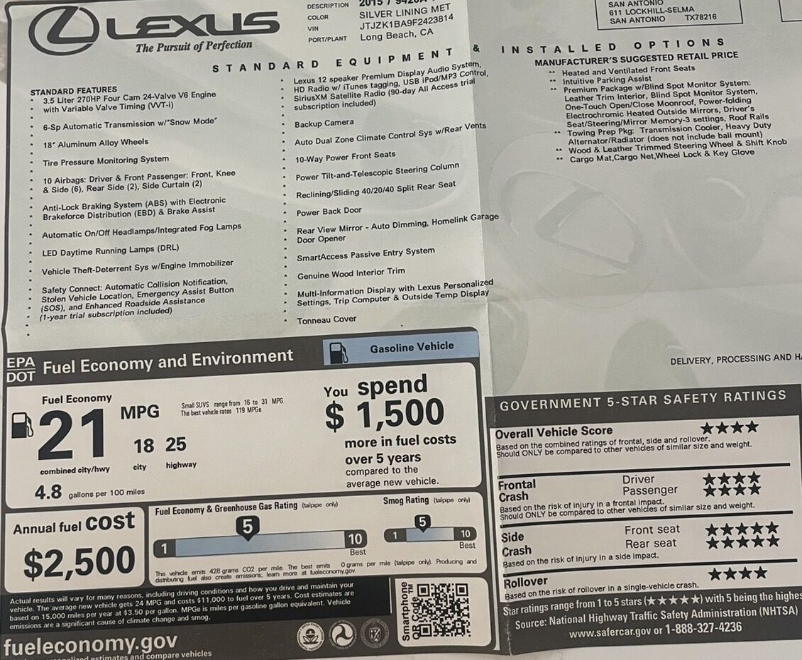 2015 Lexus RX