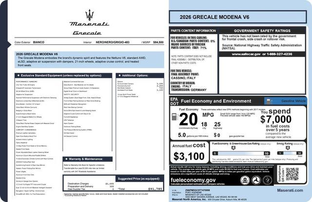 2026 MASERATI Grecale