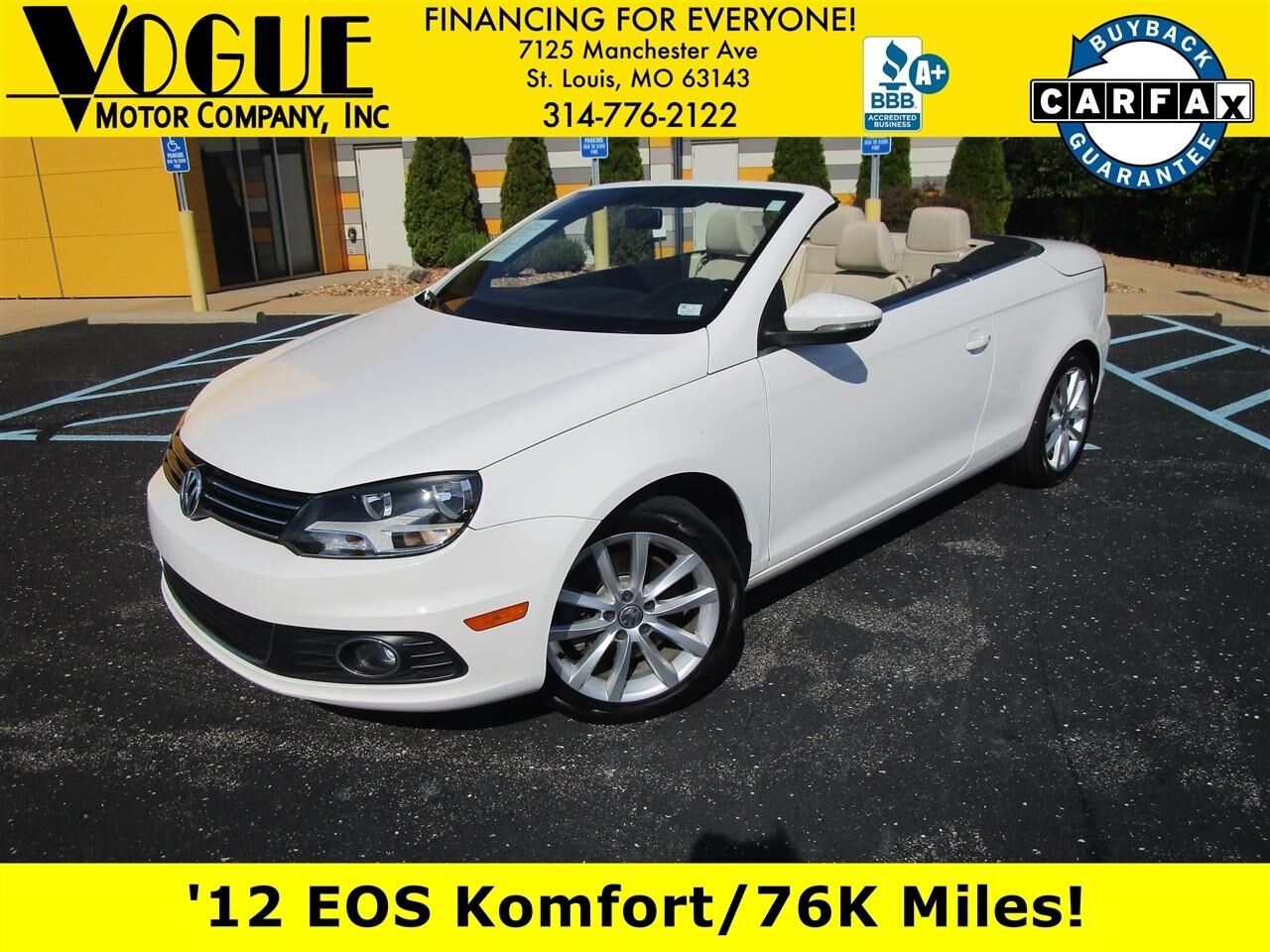 2012 VOLKSWAGEN Eos