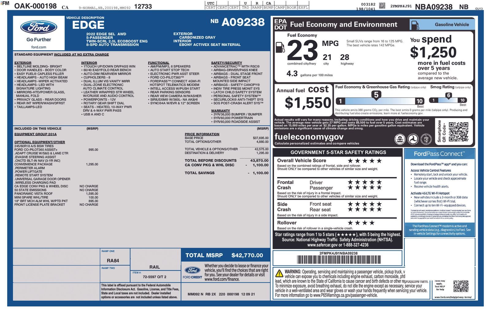 2022 FORD Edge