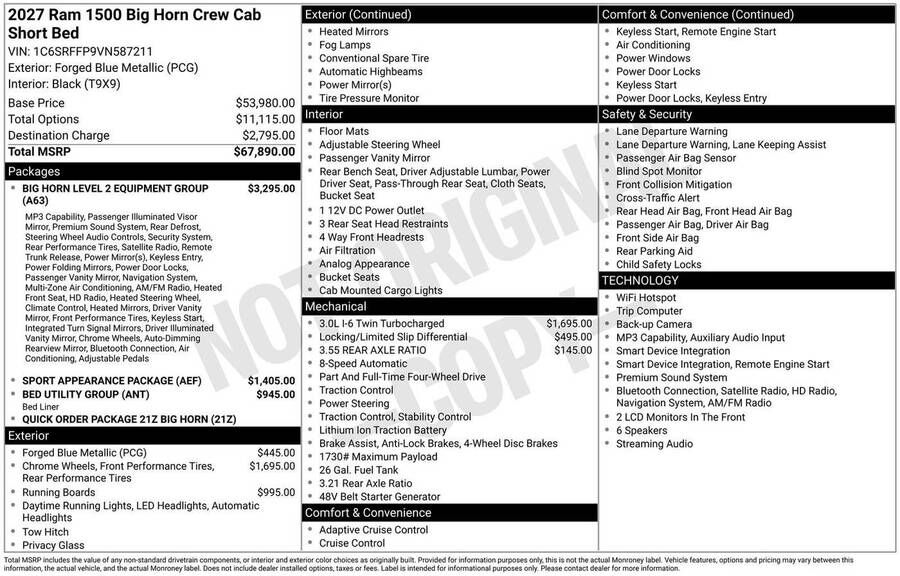 2027 RAM 1500