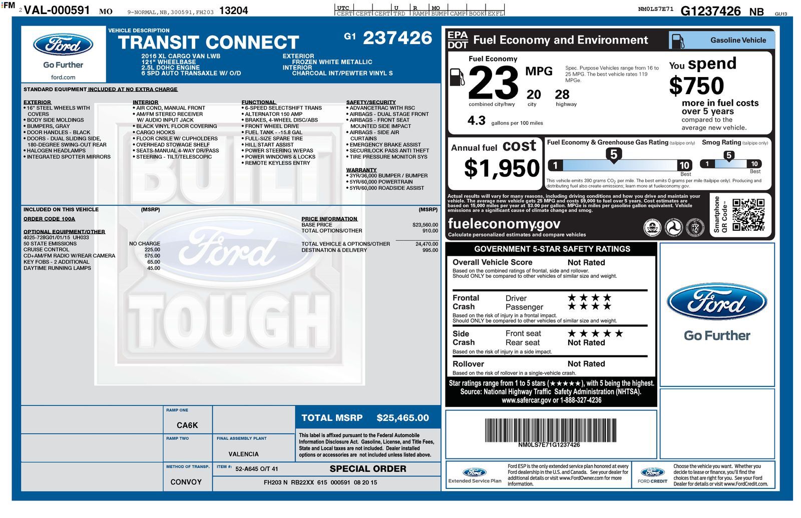 2016 FORD Transit