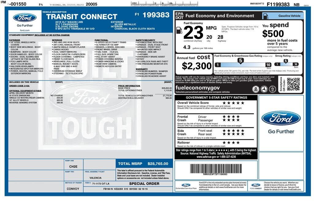 2015 FORD Transit