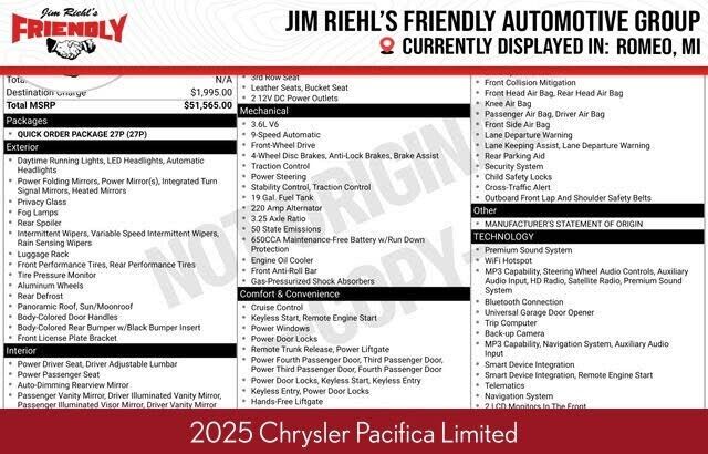 2025 CHRYSLER Pacifica