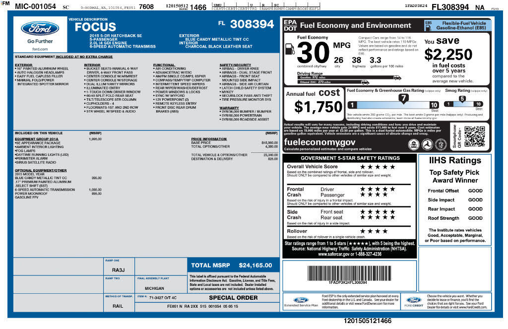 2015 FORD Focus