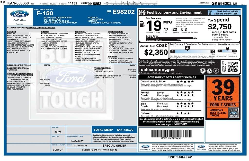 2016 FORD F-150