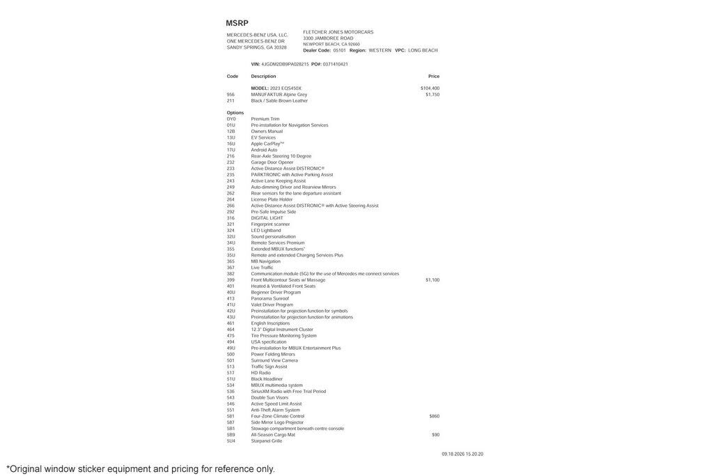 2023 Mercedes-Benz EQS-Class SUV