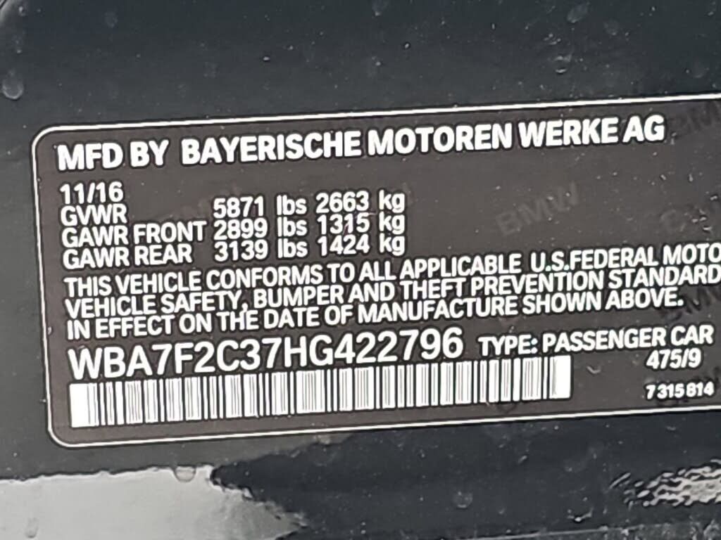 2017 BMW 750i / B7