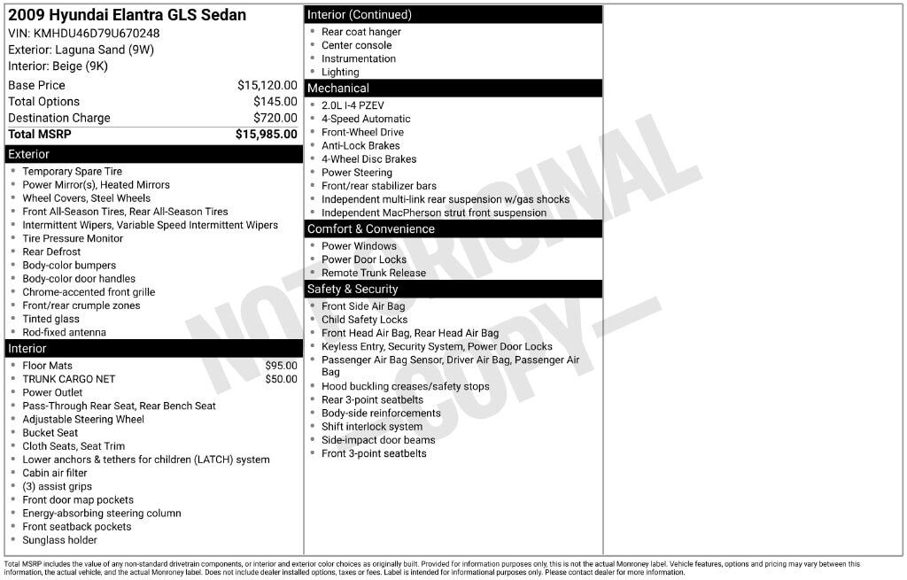 2009 HYUNDAI Elantra