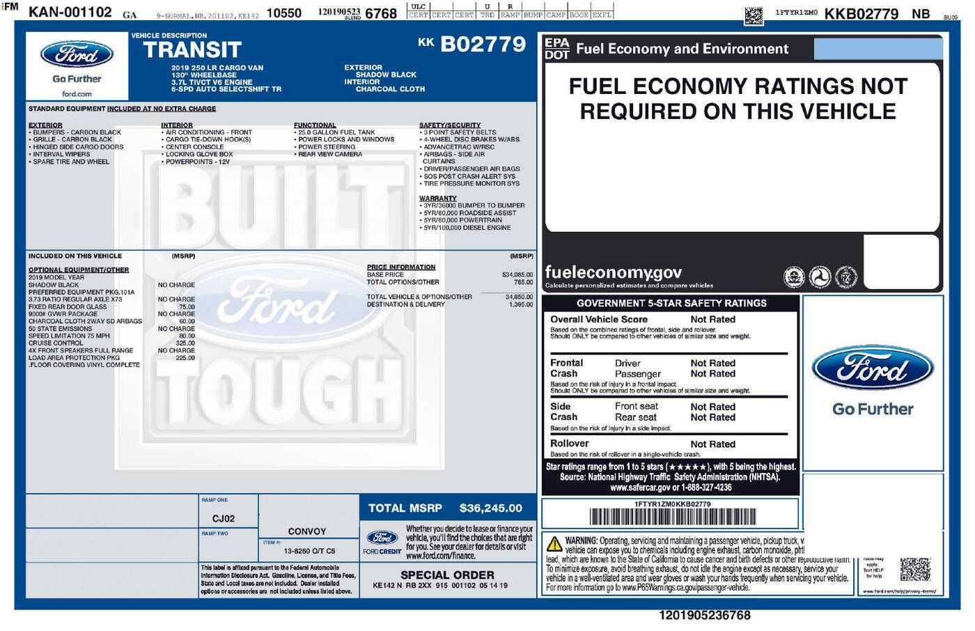 2019 FORD Transit