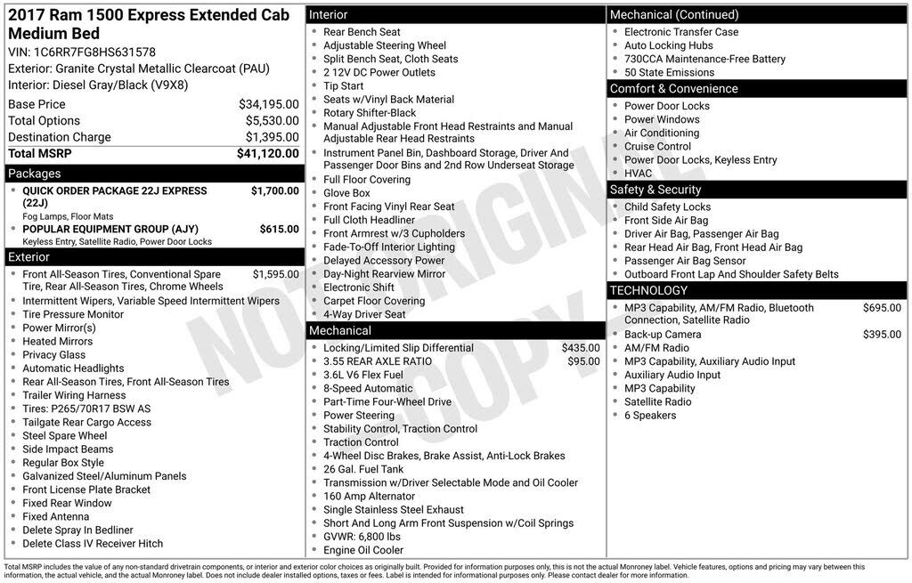 2017 RAM 1500