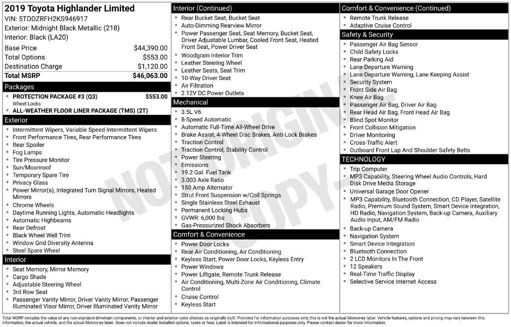 2019 TOYOTA Highlander