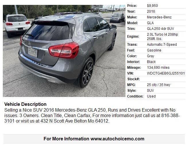 2016 Mercedes-Benz GLA-Class