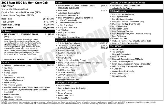 2025 RAM 1500