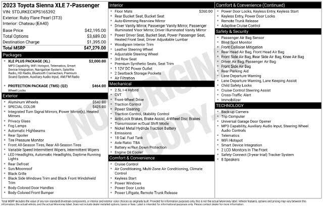 2023 TOYOTA Sienna
