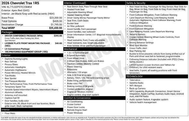 2026 CHEVROLET Trax