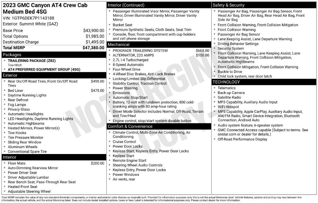 2023 GMC Canyon