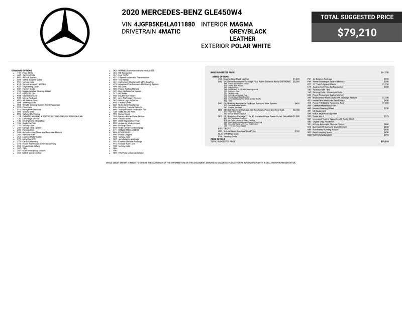 2020 Mercedes-Benz GLE-Class