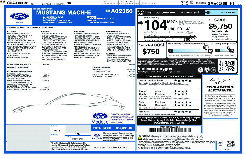 2025 FORD Mustang