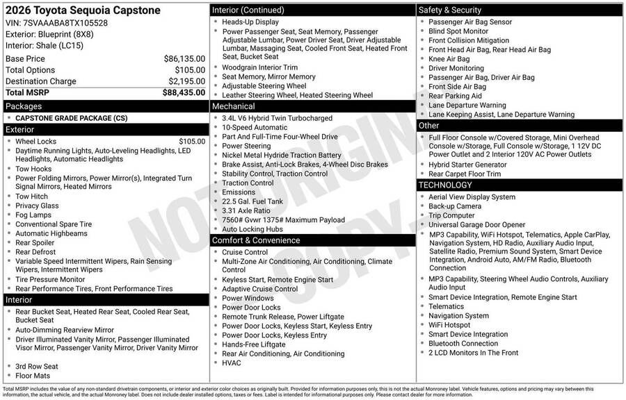 2026 TOYOTA Sequoia