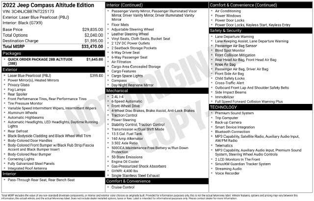 2022 JEEP Compass