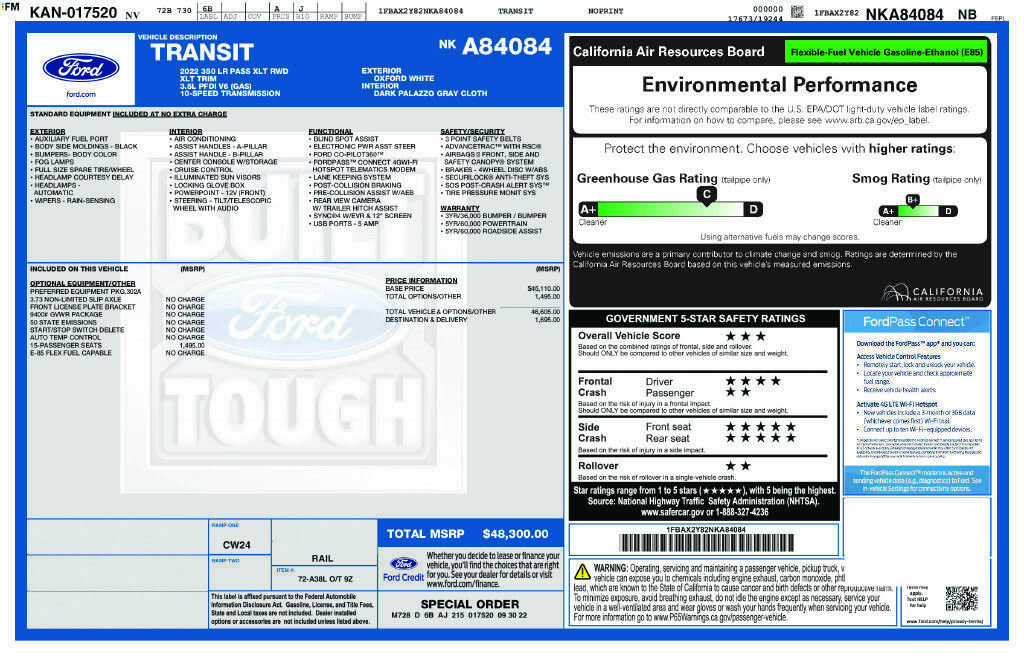 2022 FORD Transit
