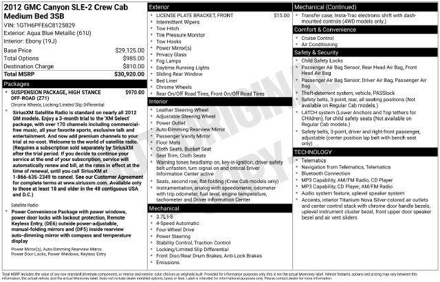 2012 GMC Canyon
