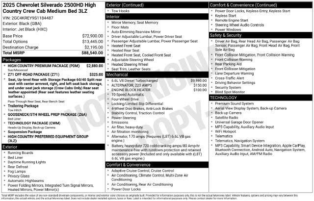 2025 CHEVROLET Silverado HD