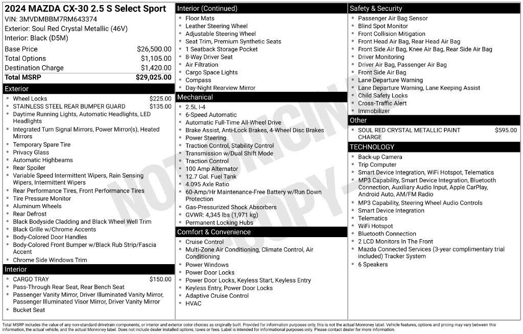 2024 MAZDA CX-30