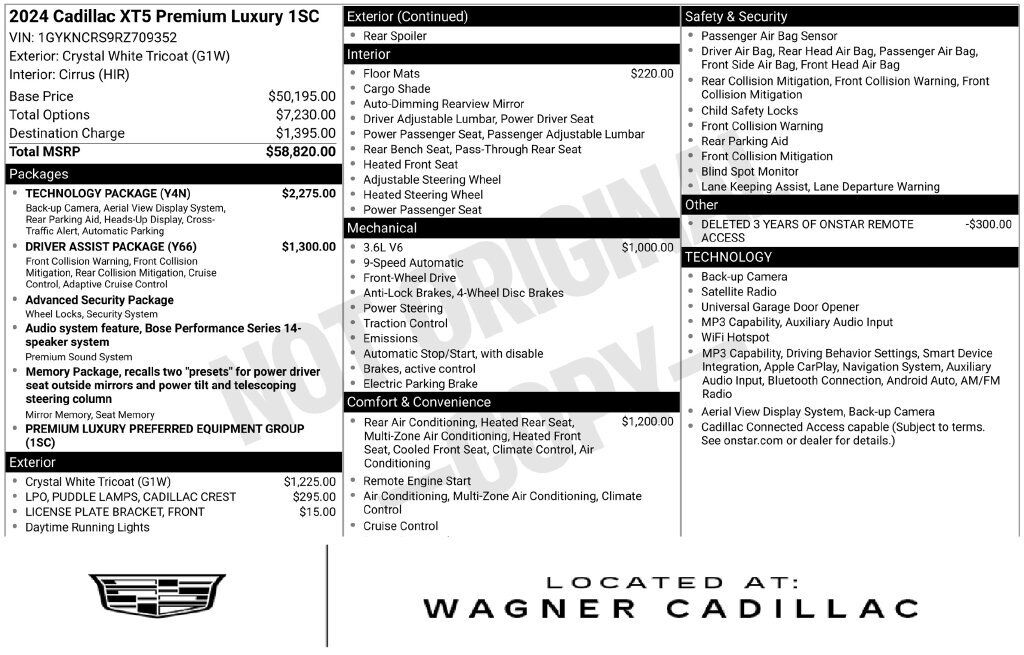 2024 CADILLAC XT5