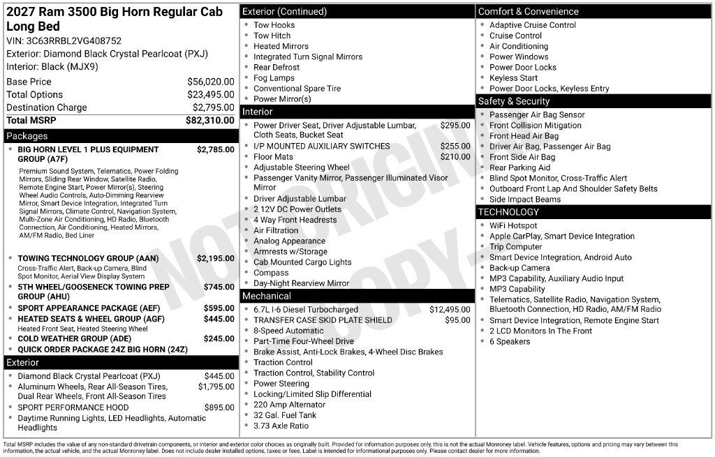 2027 RAM 3500
