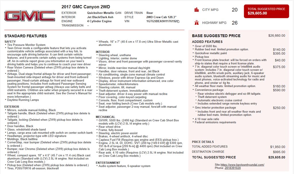 2017 GMC Canyon