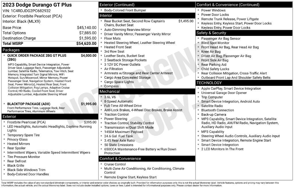2023 DODGE Durango