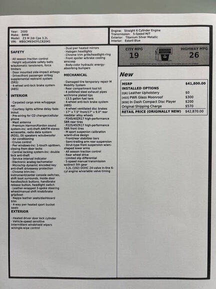 2000 BMW Z3