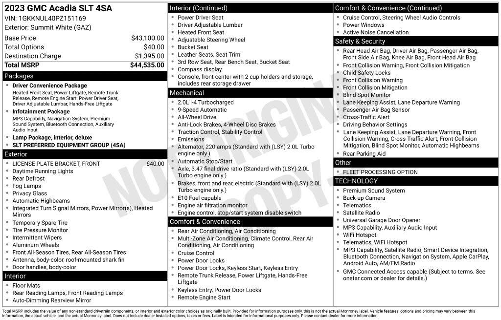 2023 GMC Acadia