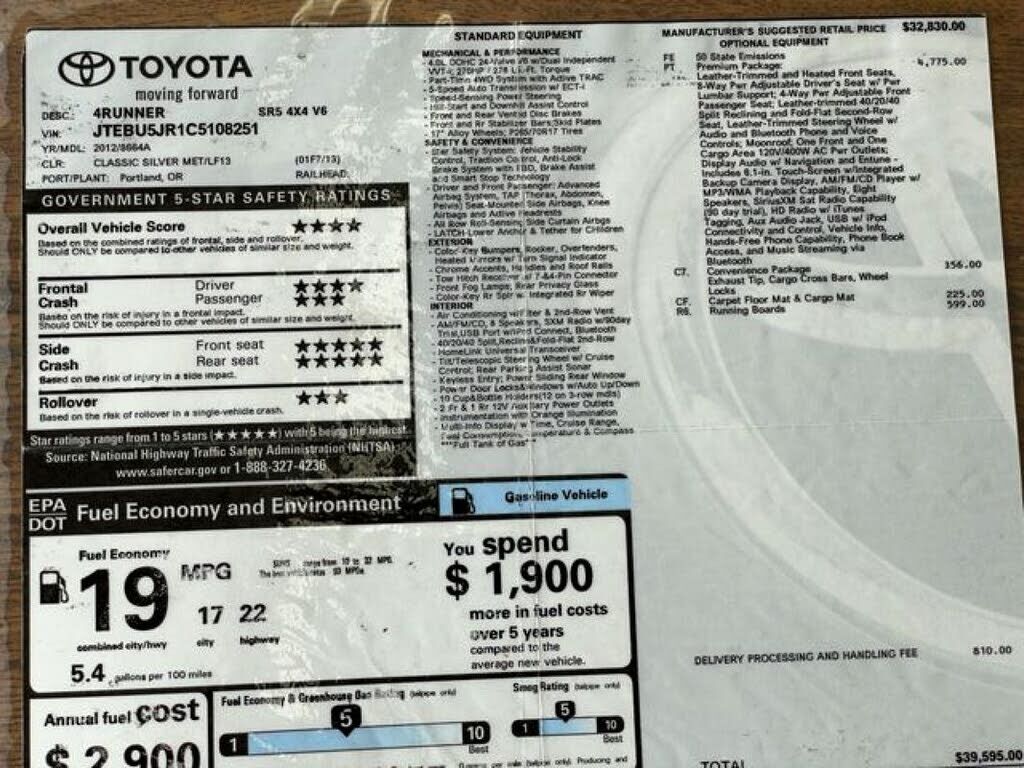 2012 TOYOTA 4-Runner
