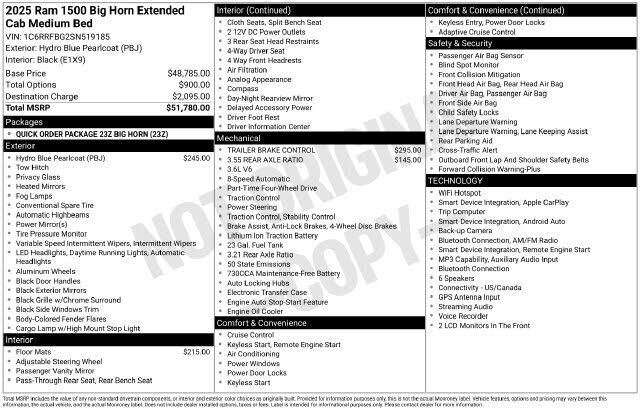 2025 RAM 1500