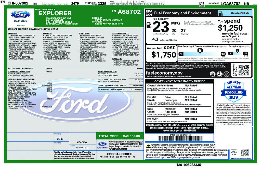 2020 FORD Explorer