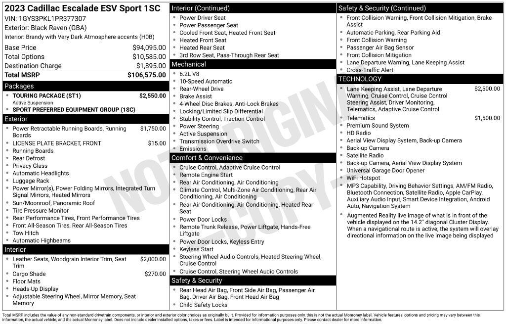 2023 CADILLAC Escalade ESV