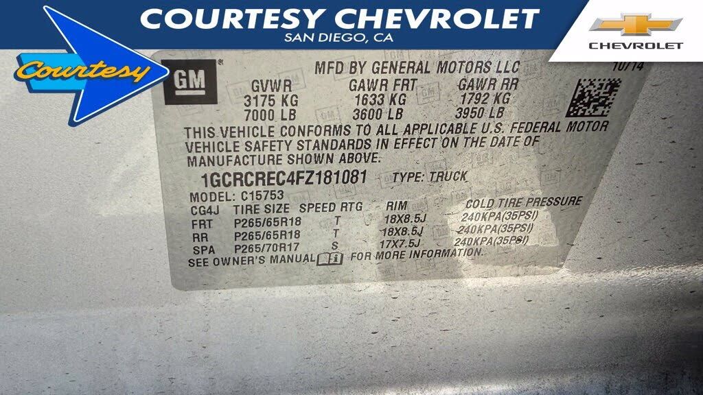2015 CHEVROLET Silverado