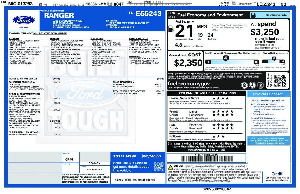 2026 FORD Ranger