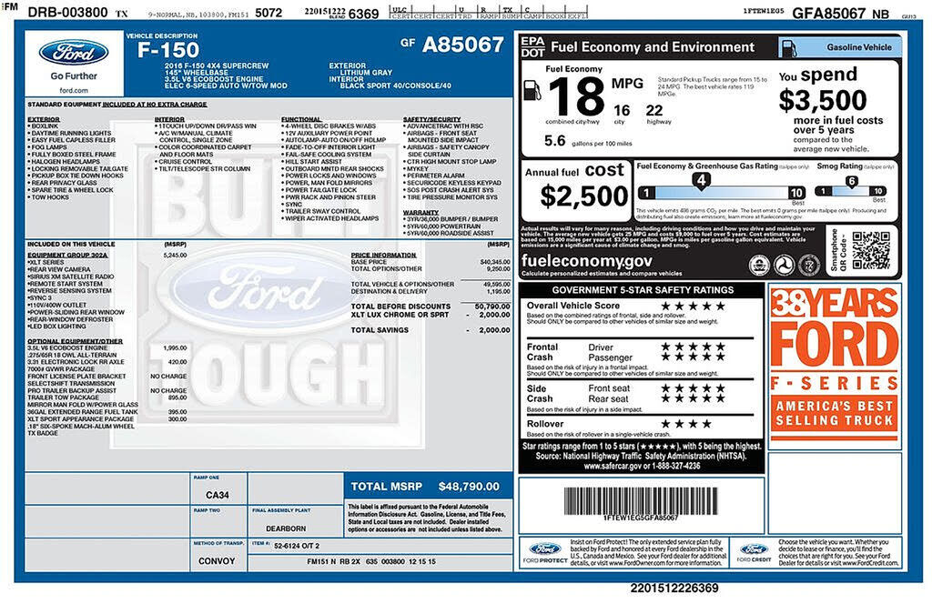 2016 FORD F-150
