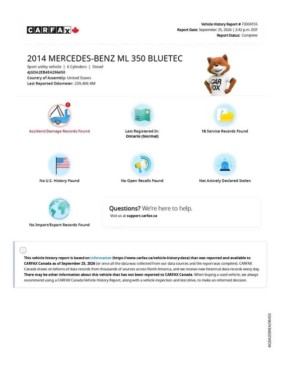 2014 Mercedes-Benz ML-Class