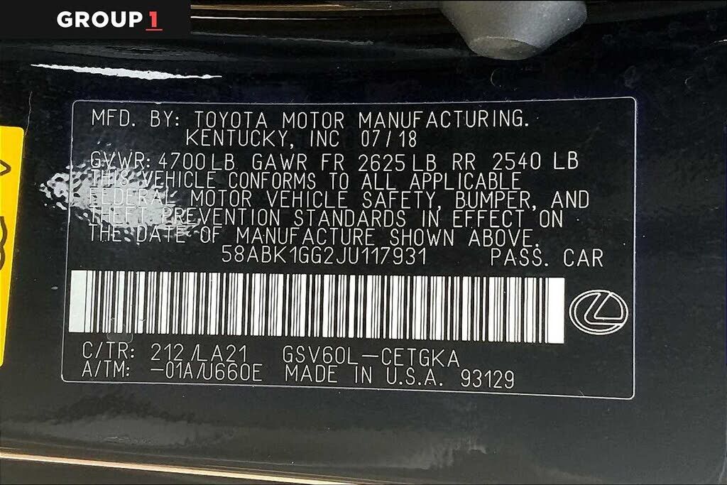 2018 LEXUS ES