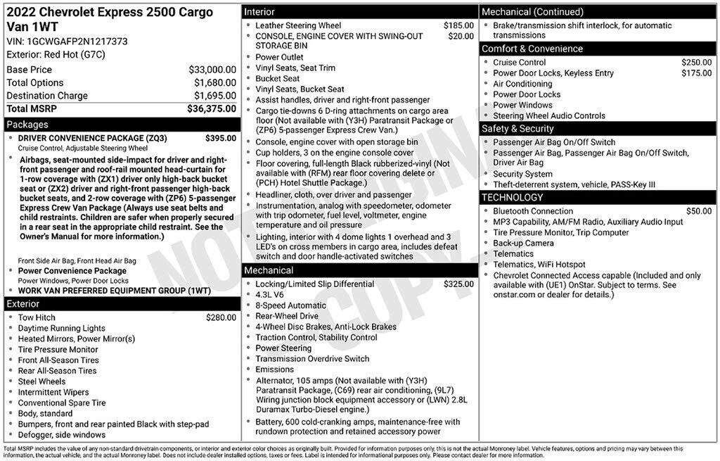 2022 CHEVROLET Express