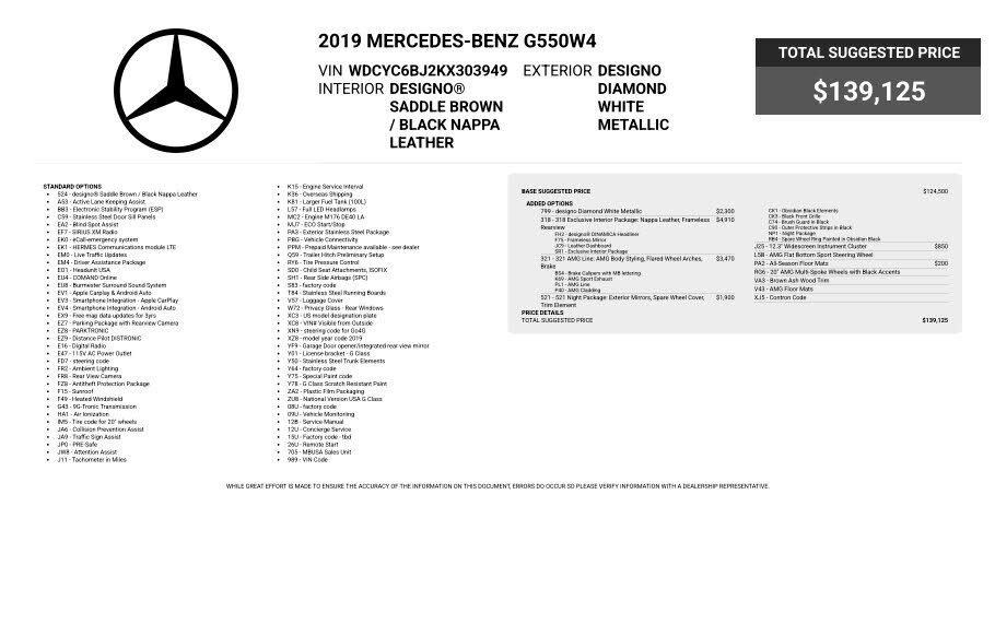 2019 Mercedes-Benz G-Class