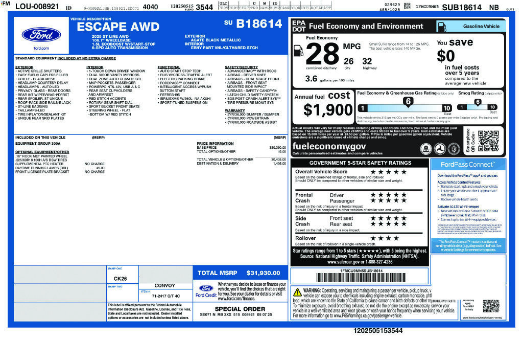 2025 FORD Escape